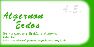 algernon erdos business card